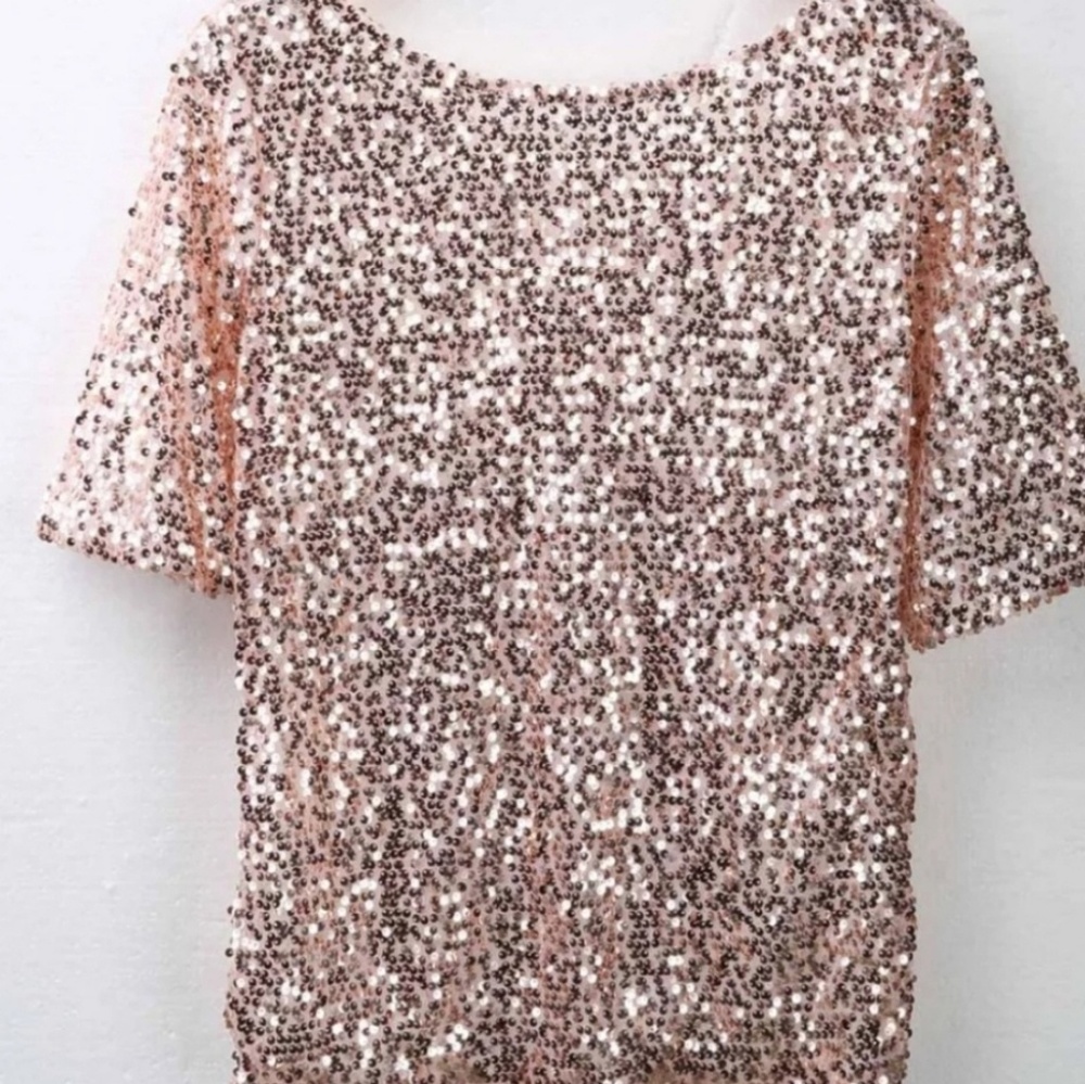 Sequin Off the Shoulder Top - Picture 4 of 4